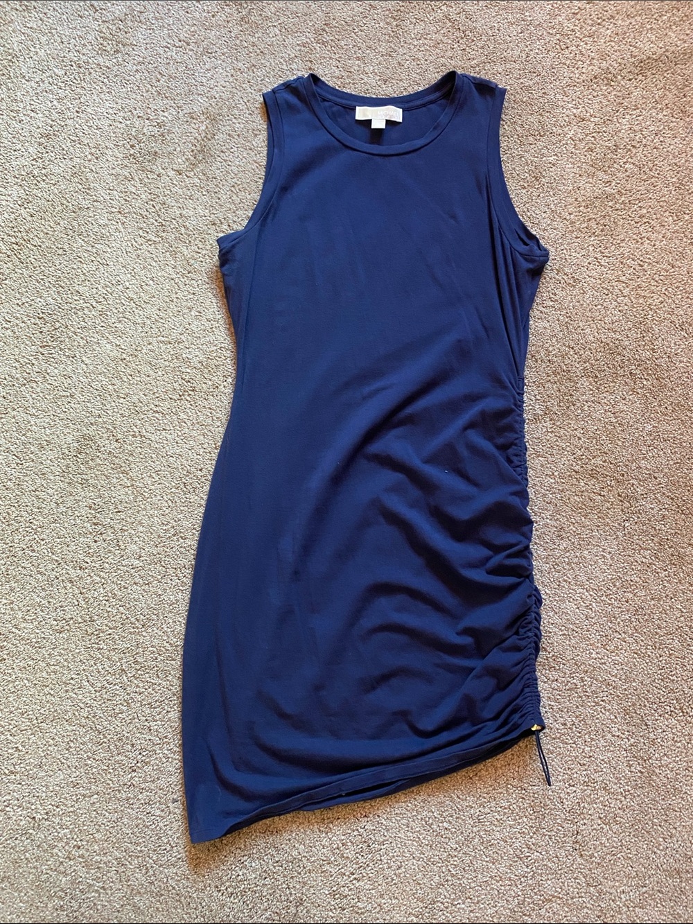 MICHAEL Michael Kors Navy Sleeveless Ruched Side Mini Dress